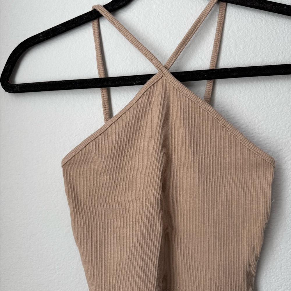 ZARA Ribbed Cross Straps Top